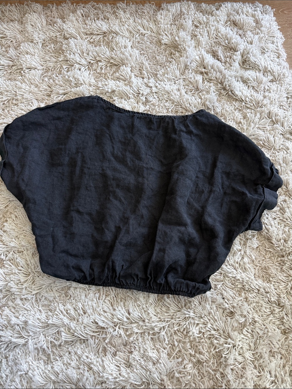 Stillwater Linen Blend Crop Top The Pacific Crop Tee - Picture 7 of 7